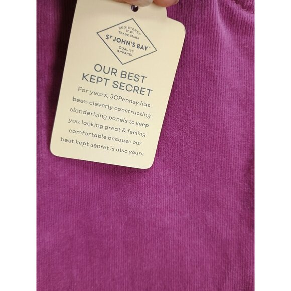 St Johns Bay Womens Bordeaux Rose Pink Corduroy Midi Skirt 12P - Picture 9 of 12